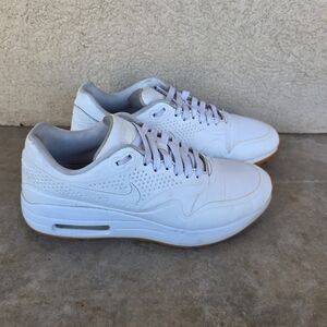 Nike Air Max 1 Women's Golf Shoes Sneakers Spikeless White Gum AQ0865-100 Size 7
